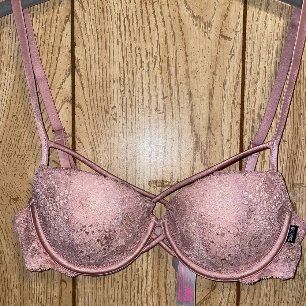 Victoria’s Secret Pink Strappy Lace Push Up Bra